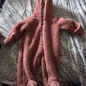Carter's Warm Pink Sherpa Footie. Size 3 Months.